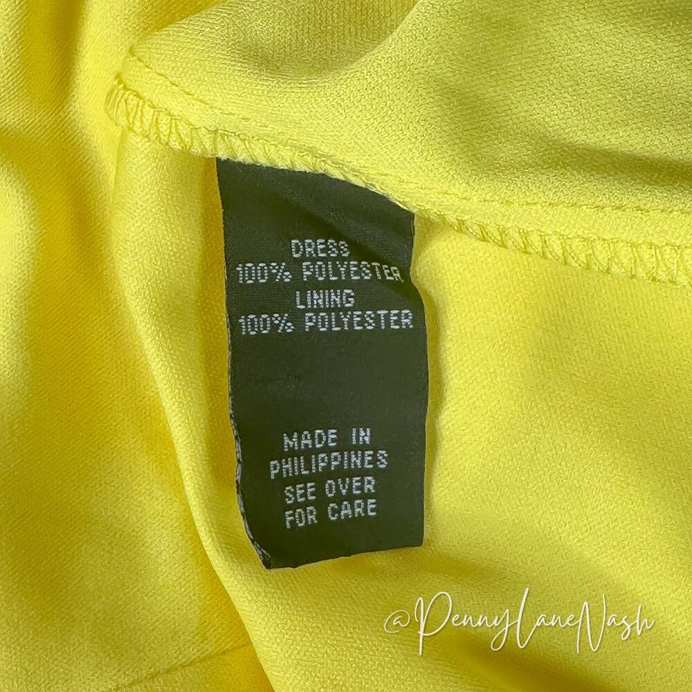 BCX Yellow Chiffon Halter Neck Mini Dress - Picture 6 of 11